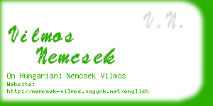 vilmos nemcsek business card